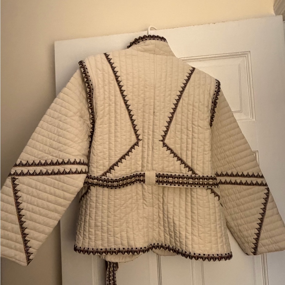 Magashino Quilt Cream Wrap Jacket - Picture 5 of 10